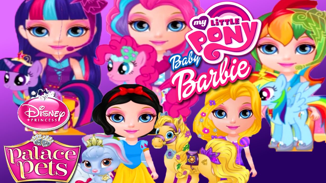  Baby Barbie MLP Disney Princess Palace Pets Games YouTube