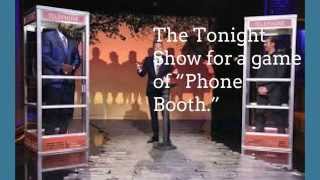 Shaquille O'Neal and Hugh Jackman play 'Phone Booth' on The Tonight Show