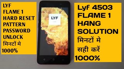 Lyf Flame 4503 Hard Reset | Lyf Flame 1 Hang Soultion & Hard Reset Hard Reset Reliance Jio Phone🔥🔥🔥