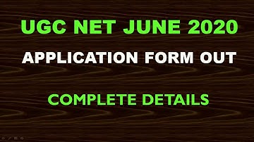 UGC NET JUNE 2020 | APPLICATION FORM | ONLINE APPLICATION STARTED