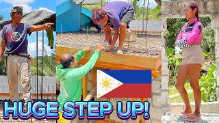 Filipina House Build Upstairs Concrete Floor Preparation Off Grid Island Family Philippines Living