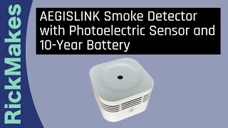 AEGISLINK Smoke Detector with Photoelectric Sensor and 10-Year Battery