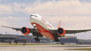 Самая невозможная посадка!! Боинг 777 авиакомпании AIR INDIA приземлился в аэропорту Цюриха