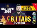 RBI Attendant 2026 GA | G.I. Tags | G.I. Tags Related Most Imp MCQ's | GA By Vaibhav Sir