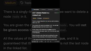 Day 1/30 #dsachallenge #leetcode237 #linkedlist #java #leetcode #video #shortvideo