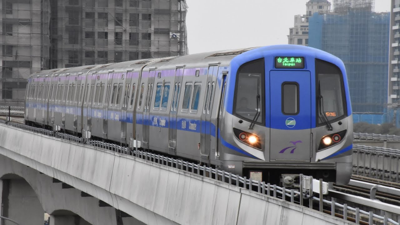 穿越淡水河][Taoyuan Metro]桃園機場捷運普通車(往環北)行車片段Taoyuan Airport MRT Commuter train  to Huanbei Station - YouTube