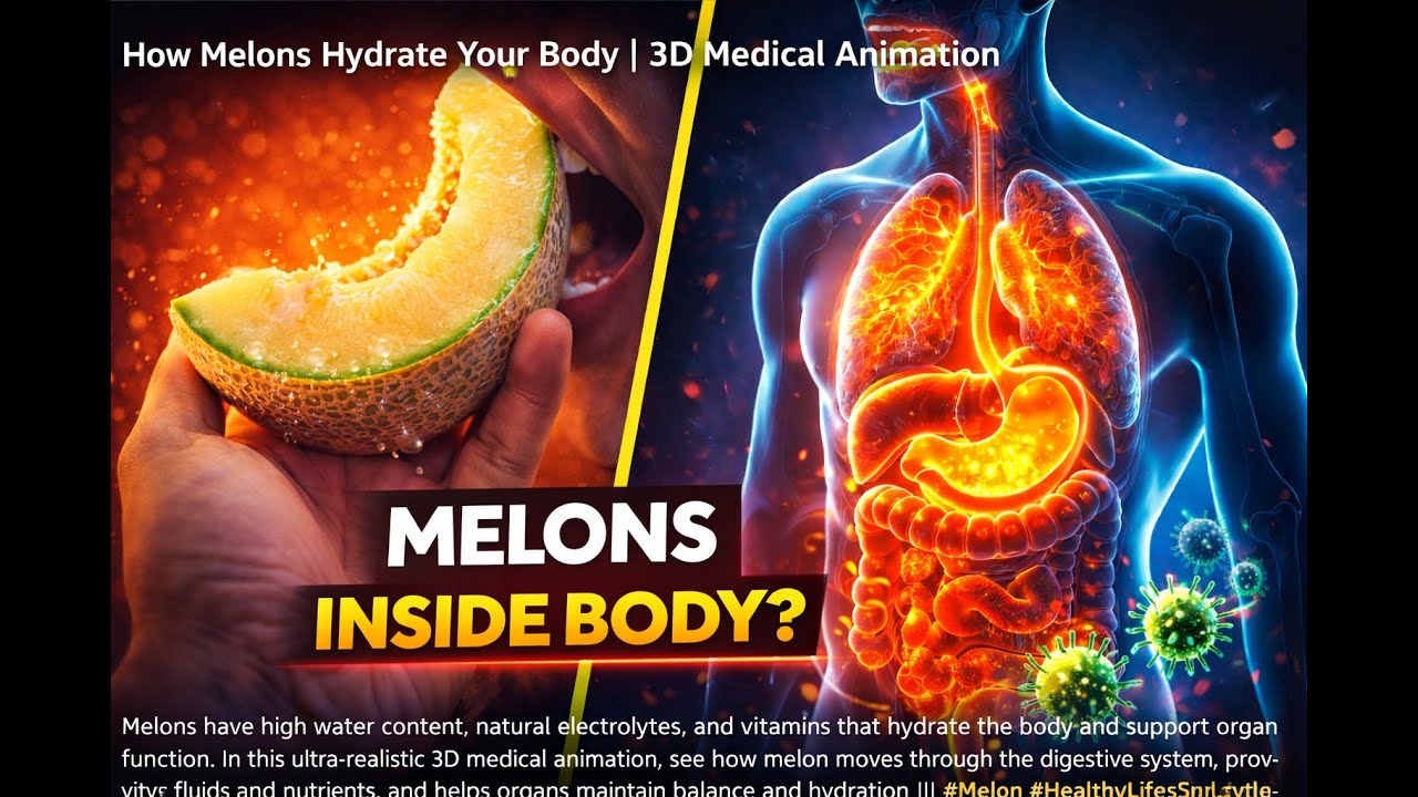 What Happens Inside Your Body After Eating Melon? | 3D Medical Animation