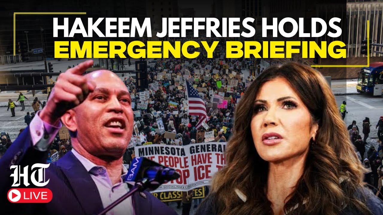 Hakeem Jeffries LIVE: Urgent Press Conference as Democrats Move to Oust Kristi Noem | ICE | US News