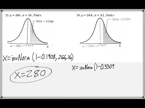 Math 208 : 6.2 #24 (Elementary Statistics Tutorial : Normal Distributions, invNorm)