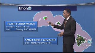 Threat of heavy rains remain for Kauai tonight
