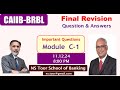 BRBL Module -C 1  Final  Revision Question &amp; Answer by Vinayak sir #ilb409 | 011th Dec at 8:00 PM