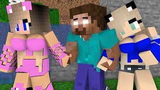 Herobrine Life : The love of Two cute girl - Minecraft sad animation