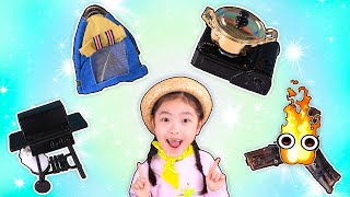 미니어처 캠핑가요! 미니어쳐 텐트에서 미니 라면 끓여보자! Summer Miniature Camping &amp; Mini Food  - 슈슈토이 Shushu ToysReview