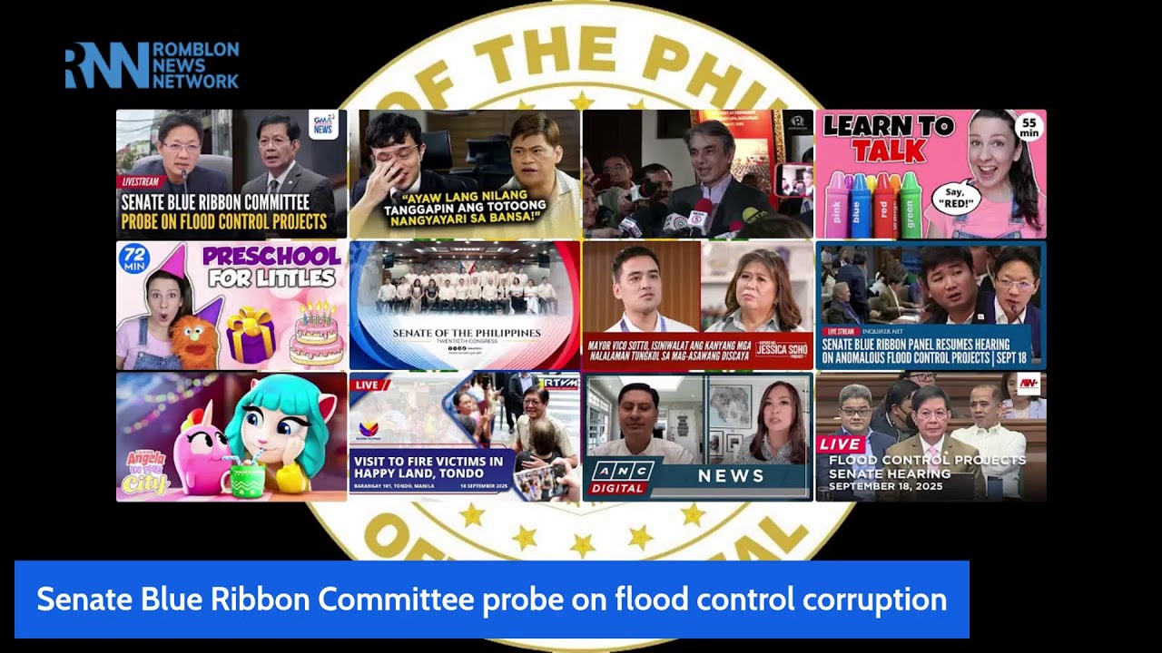 Senate Blue Ribbon Committee probe on flood control corruption (Sep 18 ...