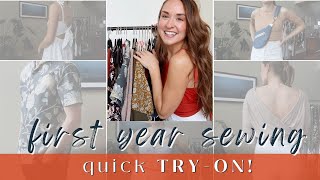 TRY ON only! | MY FIRST YEAR SEWING // Everything I made!