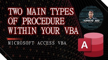 𝐌𝐈𝐂𝐑𝐎𝐒𝐎𝐅𝐓 𝐀𝐂𝐂𝐄𝐒𝐒 𝐕𝐁𝐀 | 𝐓𝐖𝐎 𝐌𝐀𝐈𝐍 𝐓𝐘𝐏𝐄𝐒 𝐎𝐅 𝐏𝐑𝐎𝐂𝐄𝐃𝐔𝐑𝐄 𝐖𝐈𝐓𝐇𝐈𝐍 𝐘𝐎𝐔𝐑 𝐕𝐁𝐀