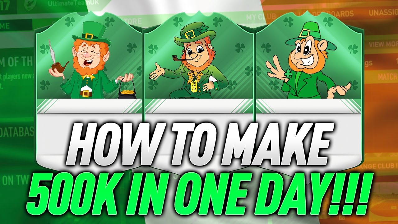 HOW TO MAKE 500K IN ONE DAY!!! (NO CLICK BAIT) | FIFA 17 Trading method)