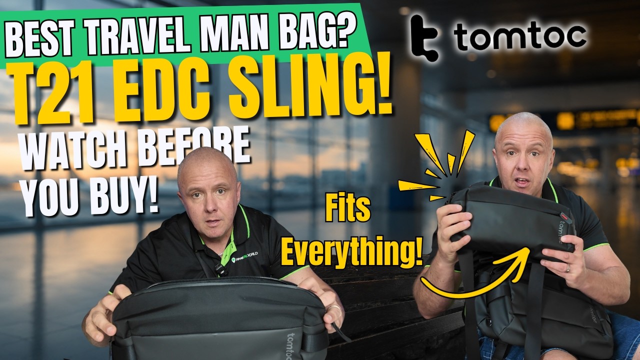 THE MAN BAG For Travel? tomtoc T21 Watch This 1st!  Full Review All Sizes! Best EDC Sling Bag?