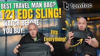 THE MAN BAG For Travel tomtoc T21 Watch This 1st! Full Review All Sizes! Best EDC Sling Bag