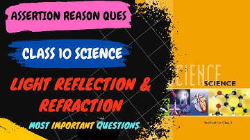 Class 10 Assertion Reasoning Light- Reflection and Refraction // Cbse Board Exams // #mcq_ncert