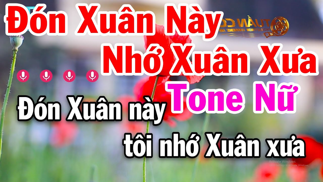 Karaoke Đón Xuân Này Nhớ Xuân Xưa Tone Nữ Beat Hay Dễ Hát Tuấn Cò