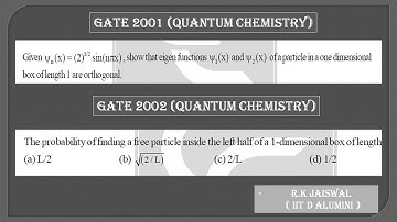 Part-2 | Quantum Chemistry | Gate PYQs series