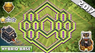 Th9 Hybrid Base 2017 Th9 Trophy & Farming Base Anti 2 Star Clash Of Clans
