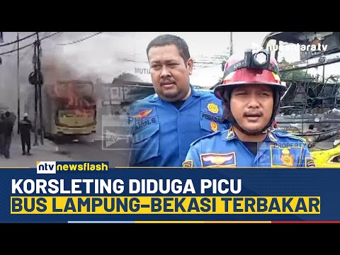 Bus Lampung&ndash;Bekasi Mendadak Terbakar di Pantura, Penumpang Panik Selamatkan Diri | NEWSFLASH