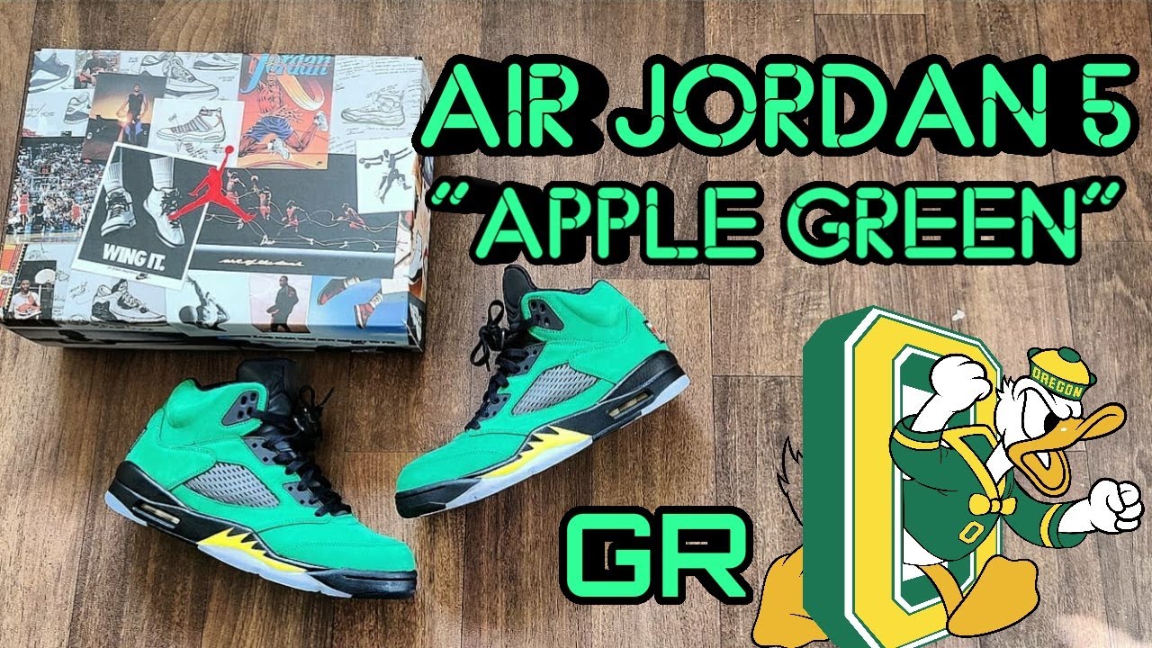 Air Jordan 5 Apple Green Review and On Feet. Oregon General Release.