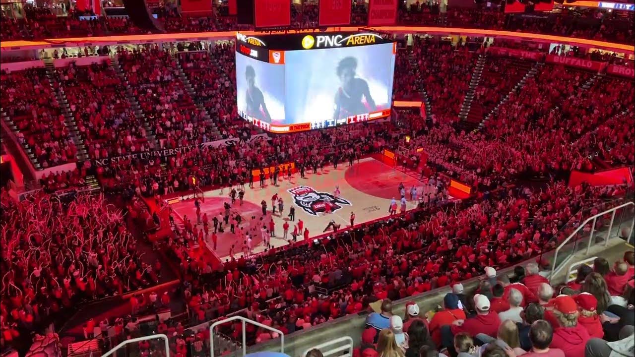 NC STATE VS. UNC INTRO VIDEO AND STARTING LINEUP ANNOUNCEMENTS YouTube