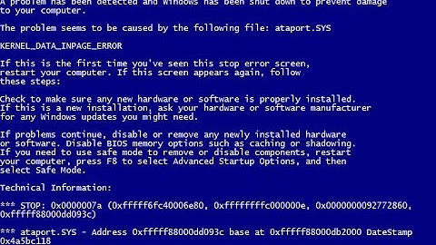 How To Fix KERNEL_DATA_INPAGE_ERROR Windows 7  Stop 0x0000007a BSOD