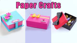 3 Easy Paper Gift Boxes DIY How to Make Gift Boxes with Paper