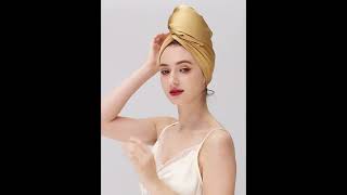 100% Silk Double Layer Hair Wrap Towel Curly Hair Turban for Women Hair Drying #silk #haircare