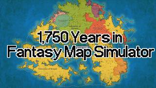 1,750 Years in Fantasy Map Simulator | Timelapse
