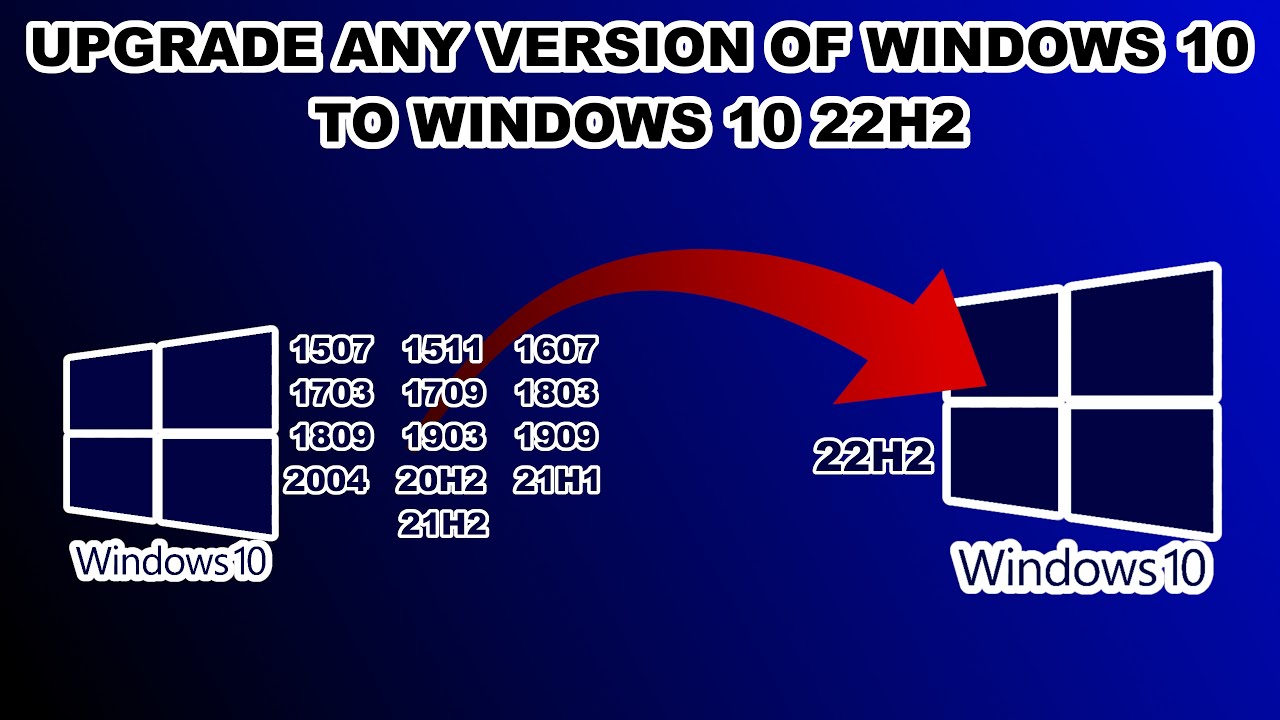 How to upgrade ANY version of Windows 10 to Windows 10 22H2 #Update # ...
