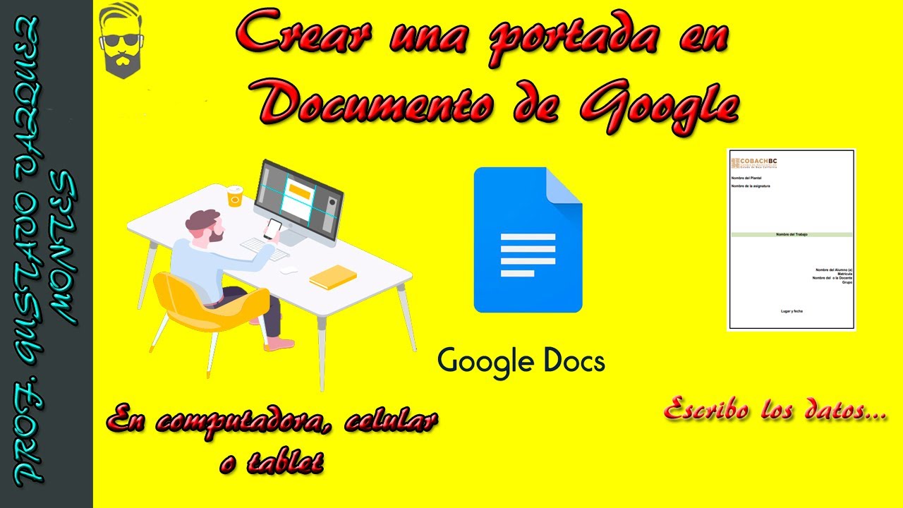 Portada En Google Docs Portada en documentos de google - YouTube