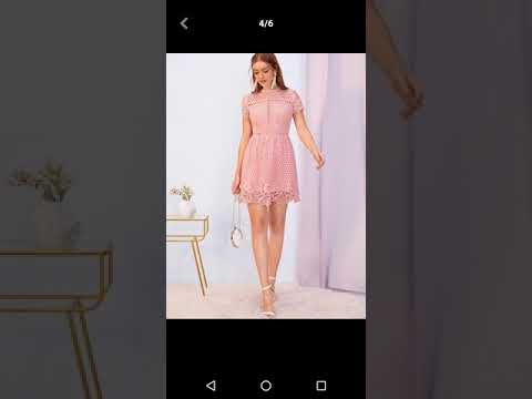 Video: Vestido rosa de encaje