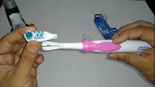bord give Fugtighed How to replace an ORAL B Electric Toothbrush Head & Battery Replacement/  Upgrade - YouTube