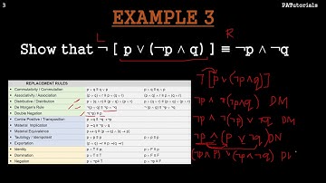 Logical Equivalences (Replacement Rules) EX. 3 TAGLISH | PATutorials