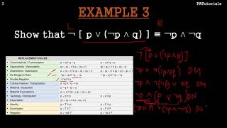 Logical Equivalences (Replacement Rules) EX. 3 TAGLISH | PATutorials