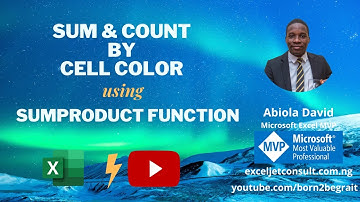 SUM and COUNT Cell Color using SUMPRODUCT Function