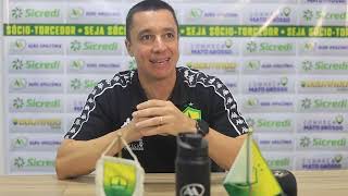 Eduardo Barros fala em coletiva após o confronto diante do CRB- 27/09/2026