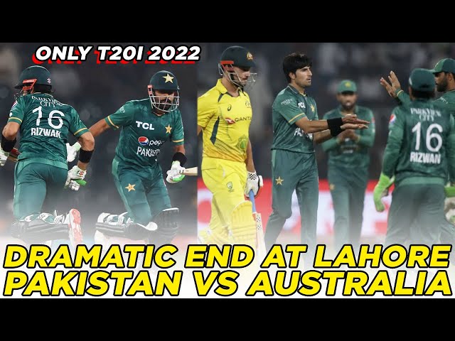 Low Scoring Game But Dramatic End at Lahore | Pakistan vs Australia | T20I | PCB | MM2A class=