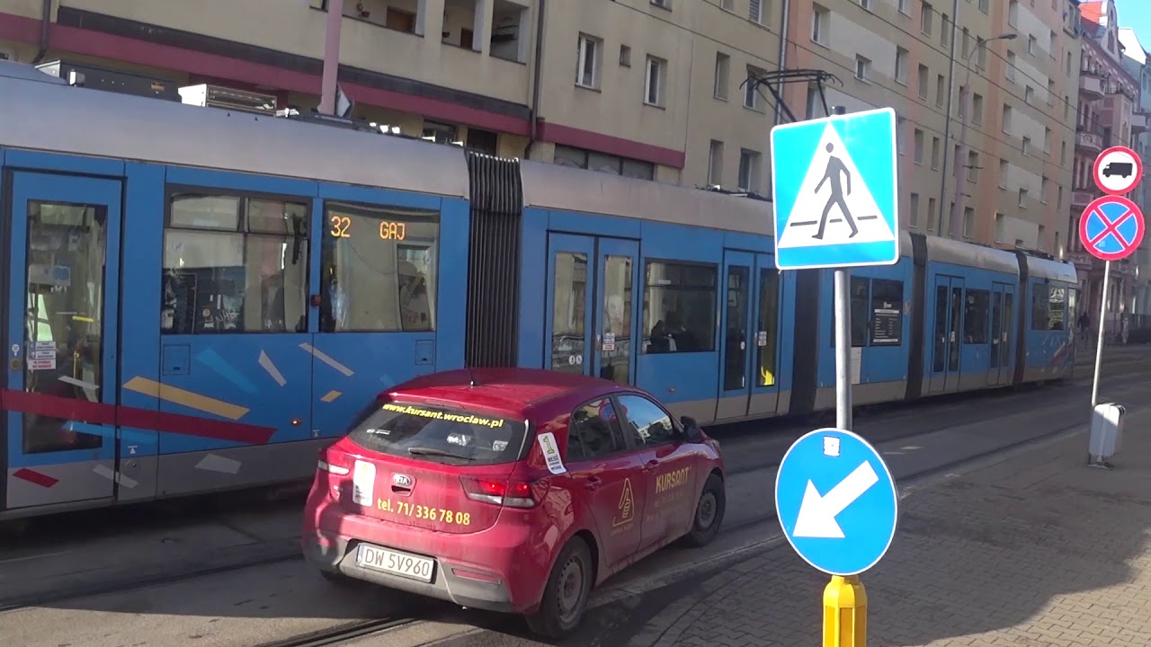 Trudne skrzyżowania z torowiskiem tramwajowym strefa egz. Wrocław
