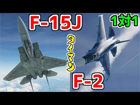 【ミサイル禁止】航空自衛隊F-2AとF-15Jのタイマン ドッグファイト バトル！【DCSWorld】