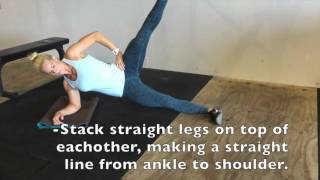 How to: Side-lying bridge with hip abduction (Booty Gainz Project)