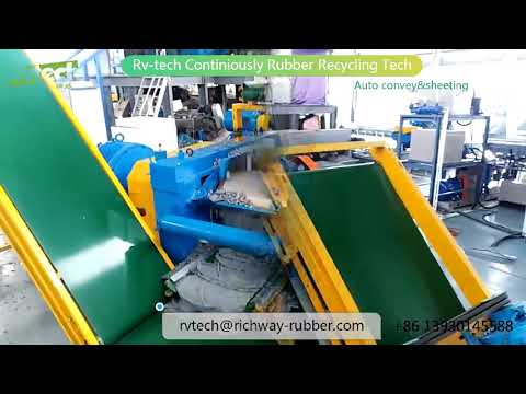 RVtech  auto sheeting conveyor,working for rubber compounding and recycling Rvrubberrecycle.com