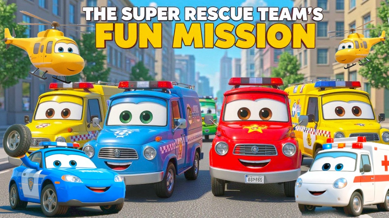 We Are The Super Rescue Team , Fire Truck, Police Car | Kids Song ...