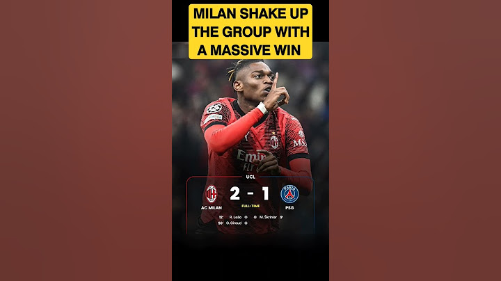 AC Milan 2-1 PSG #acmilan #psg #acmilanvspsg #milanvspsg #ucl #championsleague #highlights #soccer