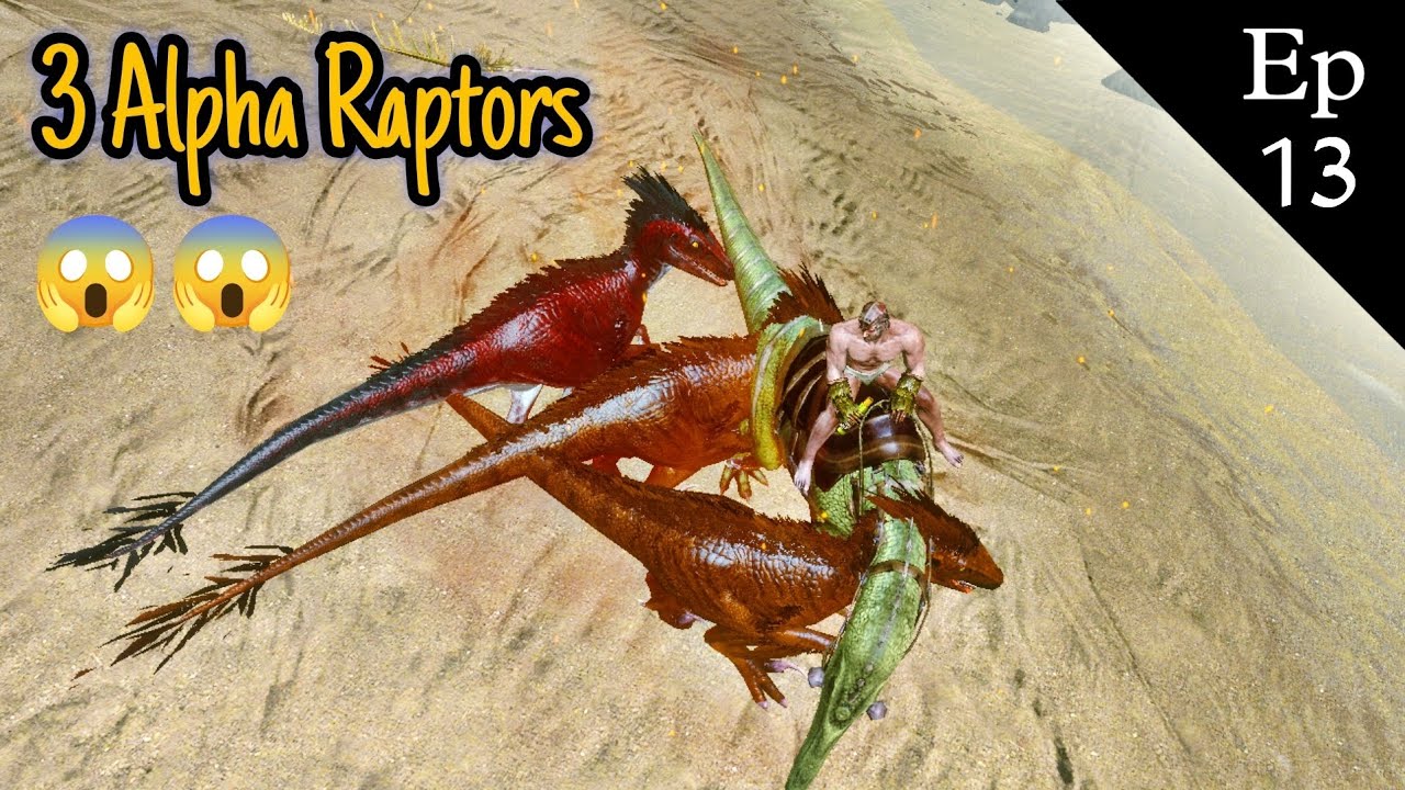 Ark Mobile | 3 Alpha Raptors grouped and tried to kill me💀 | Arkventure Episode 13